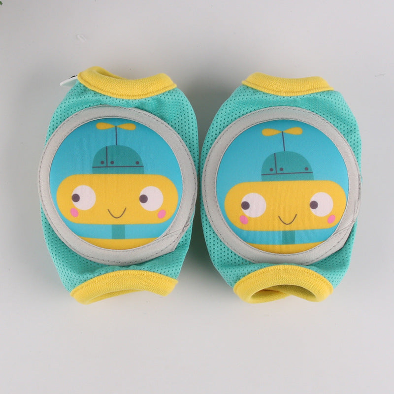 Assorted baby knee pads displayed in a circular arrangement
