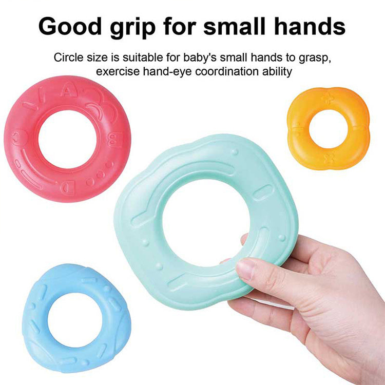 Bright educational ring stacker toy for infants aged 6 months and up