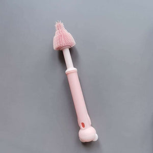 Durable Silicone Baby Bottle Brush Kit – 360° Cleaning – Fast Shipping USA