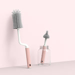 Durable silicone baby bottle brush set for easy cleaning – anti-scratch bristles – sold in USA