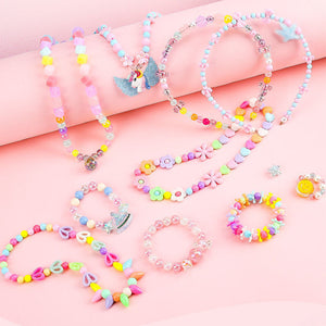 Handmade beaded necklaces and bracelets displayed on black bust stands