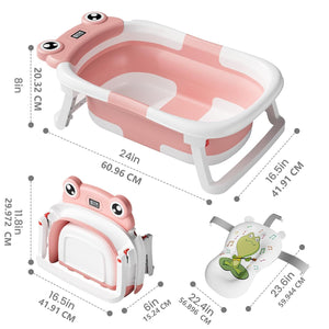 Infant Bathing Tub with Storage and Drainage – Ships from US Warehouse