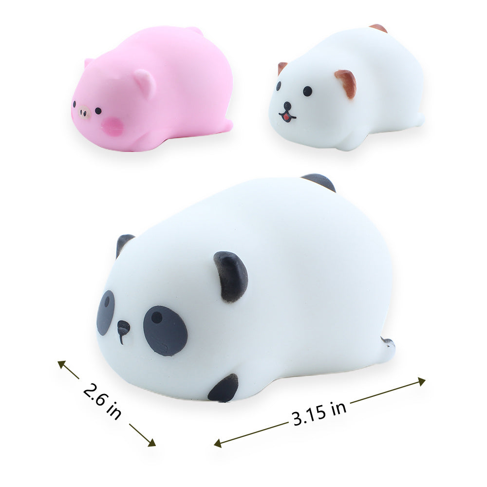 Mini squishy panda toy made of soft silicone for stress relief