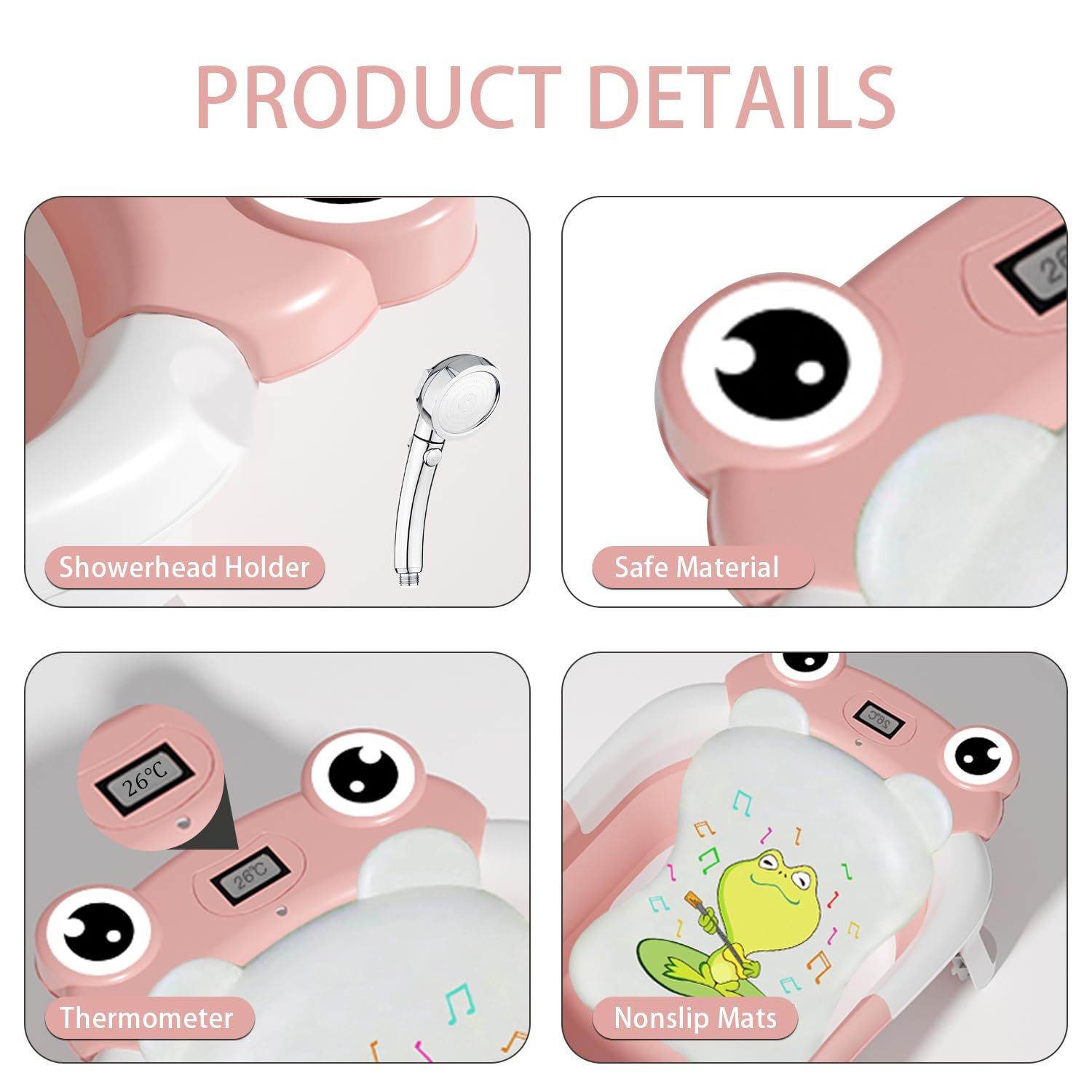 Multi-Use Infant Bath Tub with Thermometer – Available in USA