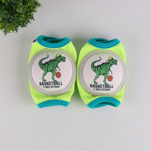 Set of baby crawling knee pads with fun and playful themes