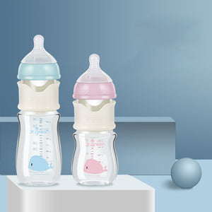 Soft Silicone Baby Feeding Bottles – Leak-Proof 300ml – Blue & Pink – USA Seller