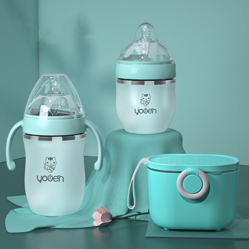 Yoten 240ml Baby Feeding Bottle with Handles – Spill-Proof Design – USA Stock