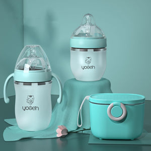 Yoten 240ml Baby Feeding Bottle with Handles – Spill-Proof Design – USA Stock
